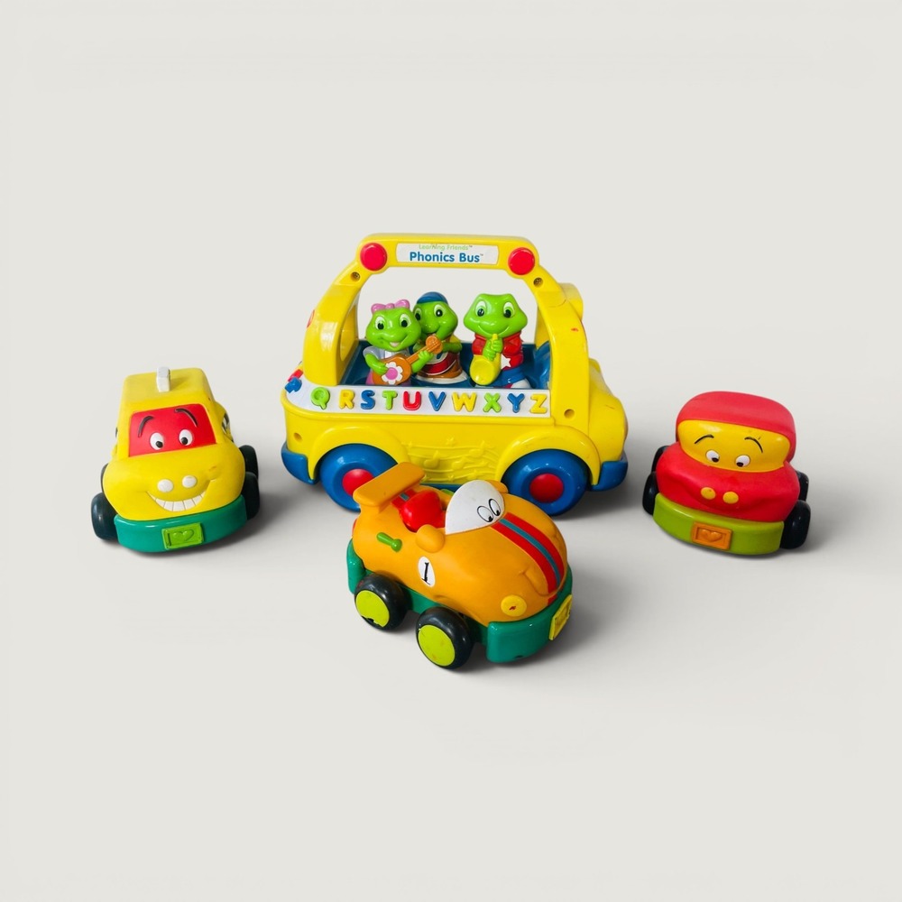 LeapFrog Learning Friends Phonics Bus Toy + 3 
Vehicles Vintage Educational Set